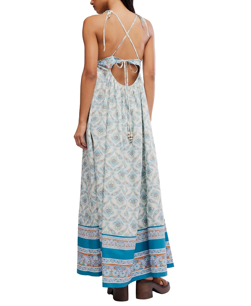 Free People Women's Sorrento Stroll Printed Sleeveless Cotton Dress