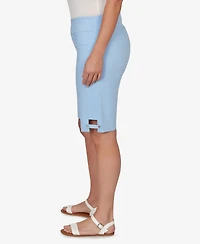 Hearts Of Palm Plus Solid Tech Stretch Bermuda Shorts
