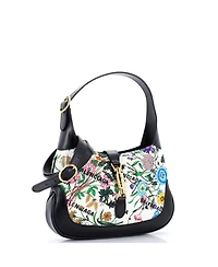 Pre-Owned Balenciaga Small x Gucci The Hacker Project Jackie 1961 Hobo Flora Canvas