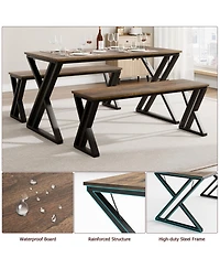 gaomon 3-Piece Extendable Square 2-Person Dining Set