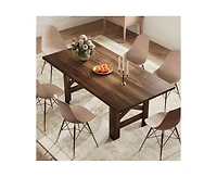 gaomon 6-8 Person Long Farmhouse Wooden Dining Table