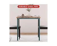 gaomon 3-Piece 2-Person Square Dining Set with Upholstered Chairs