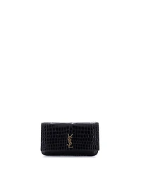 Pre-Owned Saint Laurent Classic Monogram Phone Holder Shoulder Bag Embossed Leather