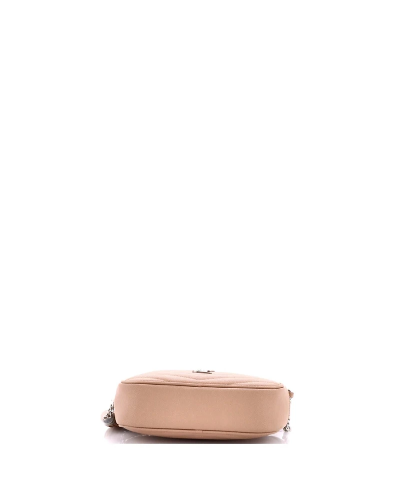 Pre-Owned Saint Laurent Mini LouLou Crossbody Bag Matelasse Chevron Leather