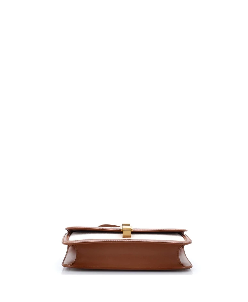 Pre-Owned Saint Laurent Medium Carre Satchel Canvas with Leather