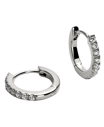 Ana Luisa Pave Huggie Hoops Earrings