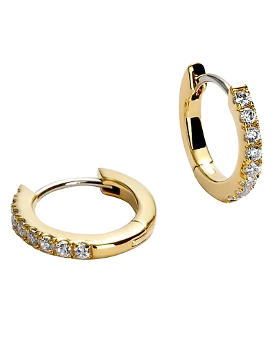 Ana Luisa Pave Huggie Hoops Earrings