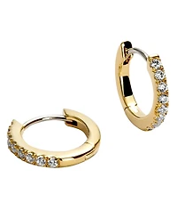 Ana Luisa Pave Huggie Hoops Earrings