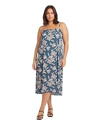 24seven Comfort Apparel Plus Essential Curvy Maxi Dress