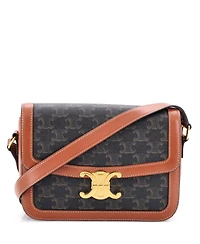 Pre-Owned Celine Medium Triomphe Shoulder Bag Triomphe Coated Canvas