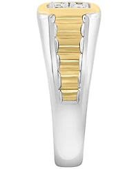 Effy Collection Lab Grown Diamond Ring (3/8 ct. t.w.) in Sterling Silver With Gold Over Silver