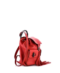 Pre-Owned Gucci Medium Bamboo Tassel Backpack Leather