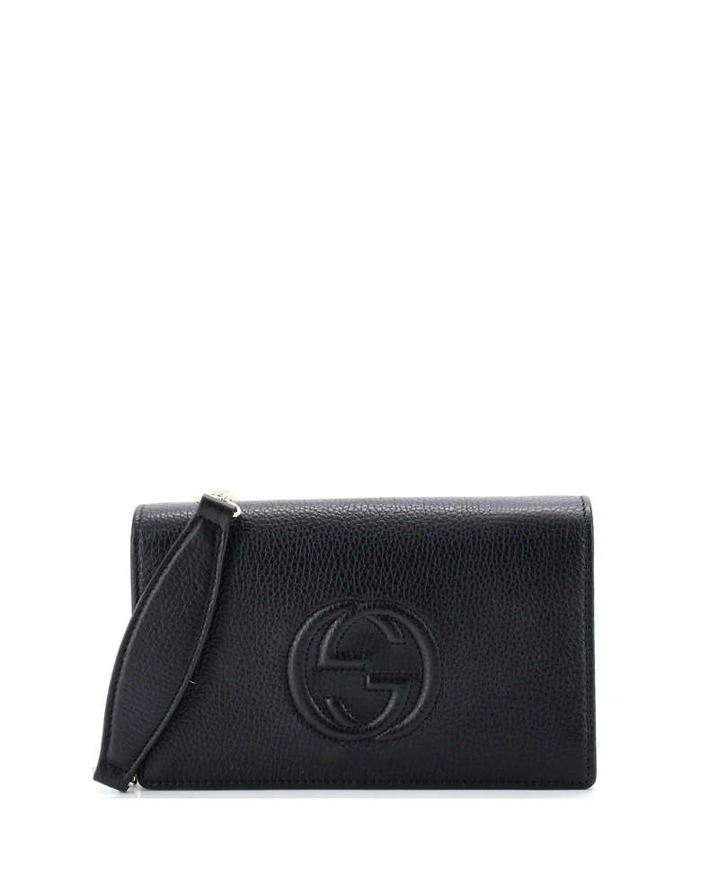 Pre-Owned Gucci Soho Wallet on Chain Leather