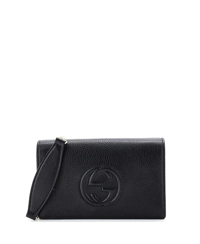 Pre-Owned Gucci Soho Wallet on Chain Leather