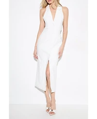 MissPap Women's Premium Open Back Waistcoat Midi Dress