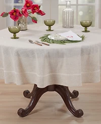 Saro Lifestyle Timeless Solid Linen Blend Tablecloth