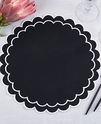 Saro Lifestyle Scalloped Cotton Placemats, Set of 4