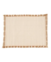 Saro Lifestyle Stripe Textured Jute and Wool Placemats, Set of 4