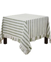 Saro Lifestyle Striped Cotton Tablecloth, 70" x 70"