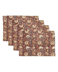 Saro Lifestyle Autumn Botanical Cotton Placemats, Set of 4