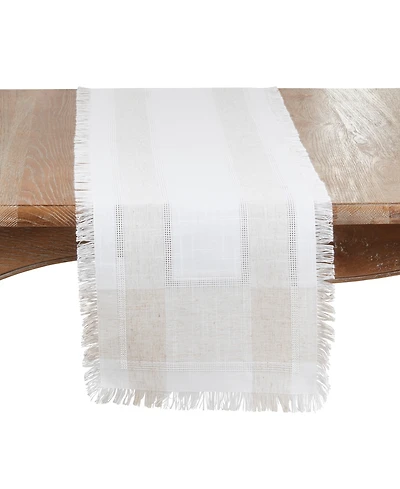 Saro Lifestyle Fringed Table Runner, 16"x 108"