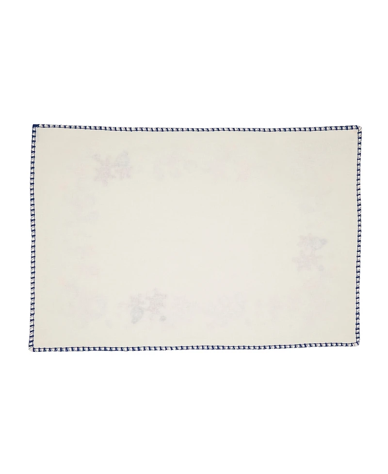 Saro Lifestyle Coastal Starfish and Shell Cotton Placemats, Set of 4