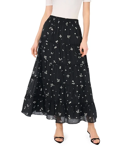 Vince Camuto Women's Smocked Waist Tiered Maxi Skirt