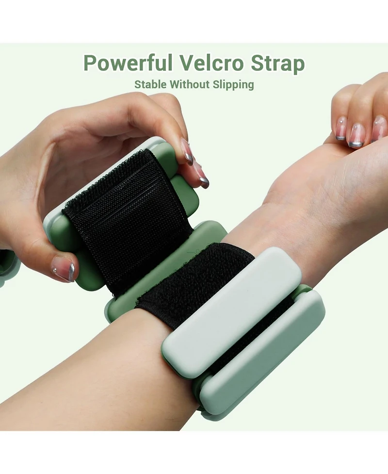 Sportneer Adjustable Wrist Ankle Weights for Women Men 1 Pair 1 lb or 2 lb Each Silicone Bangles for Yoga Dance Pilates Cardio Aerobics Pool Jogging