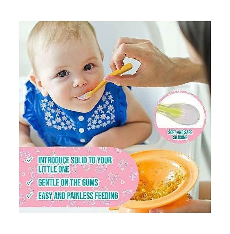 Sperric Best First Stage Baby Spoons Bpa Free, 6 - Pack, Soft Baby Spoons Training