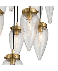 Possini Euro Design Possini Euro Odense 19 Soft Gold Cast Glass 11-Light Chandelier