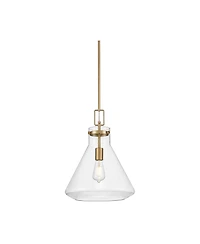 Possini Euro Design Tanit Wide Aged Brass and Glass Pendant Light