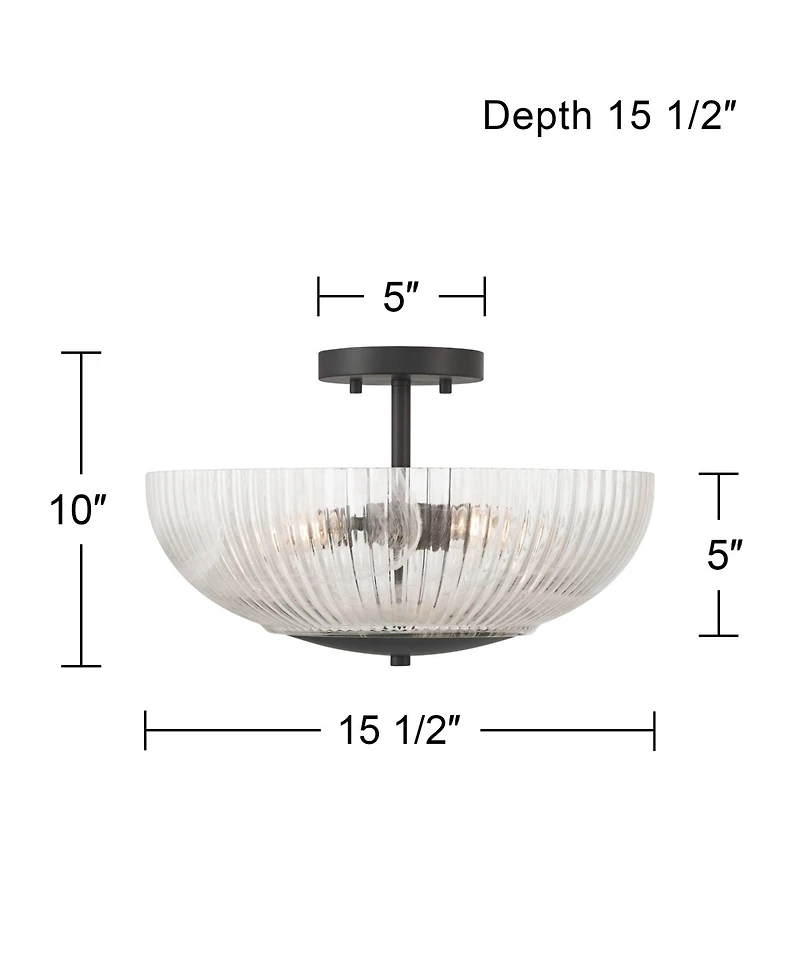 Possini Euro Design Molini 15 Bowl 3-Light Ceiling Light