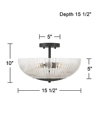 Possini Euro Design Molini 15 Bowl 3-Light Ceiling Light