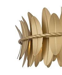Possini Euro Design Saranda 21 Gold Banana Leaf 4-Light Pendant Light