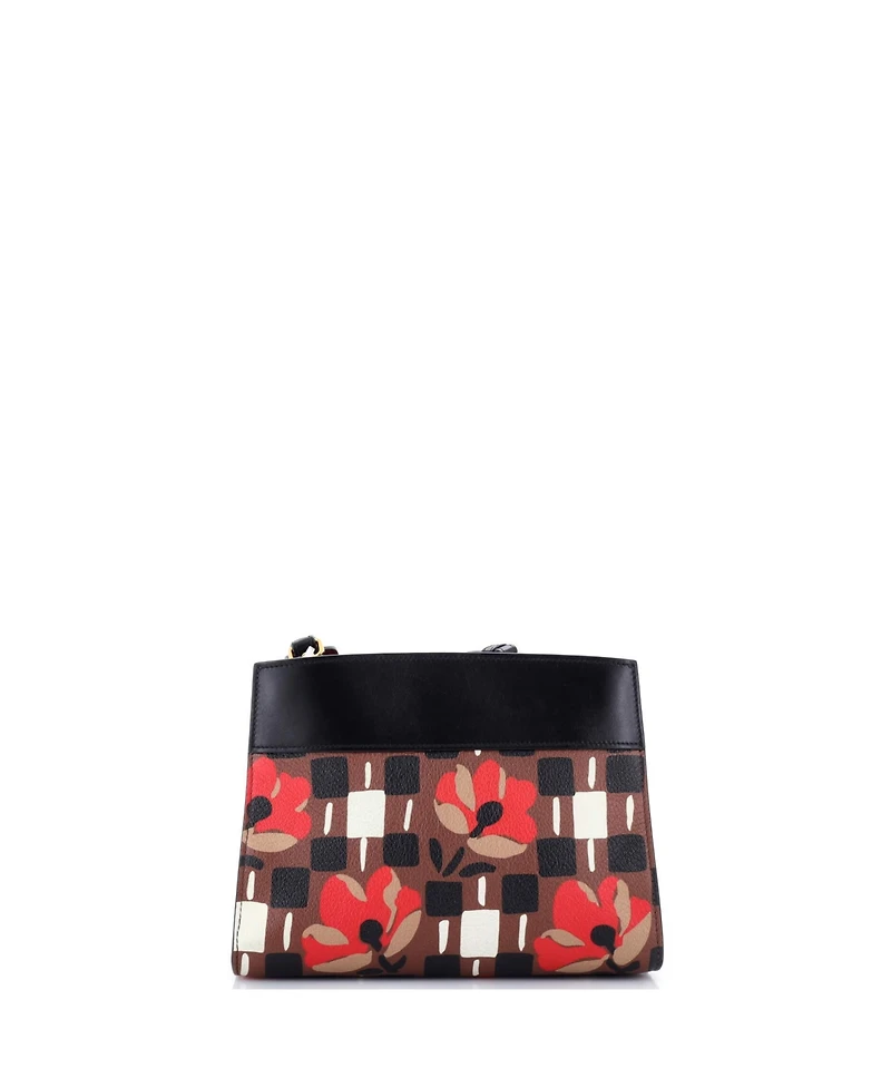 Pre-Owned Prada Small Bibliotheque Shoulder Bag Printed Leather