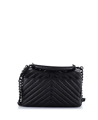 Pre-Owned Saint Laurent Medium Classic Monogram College Bag Matelasse Chevron Leather