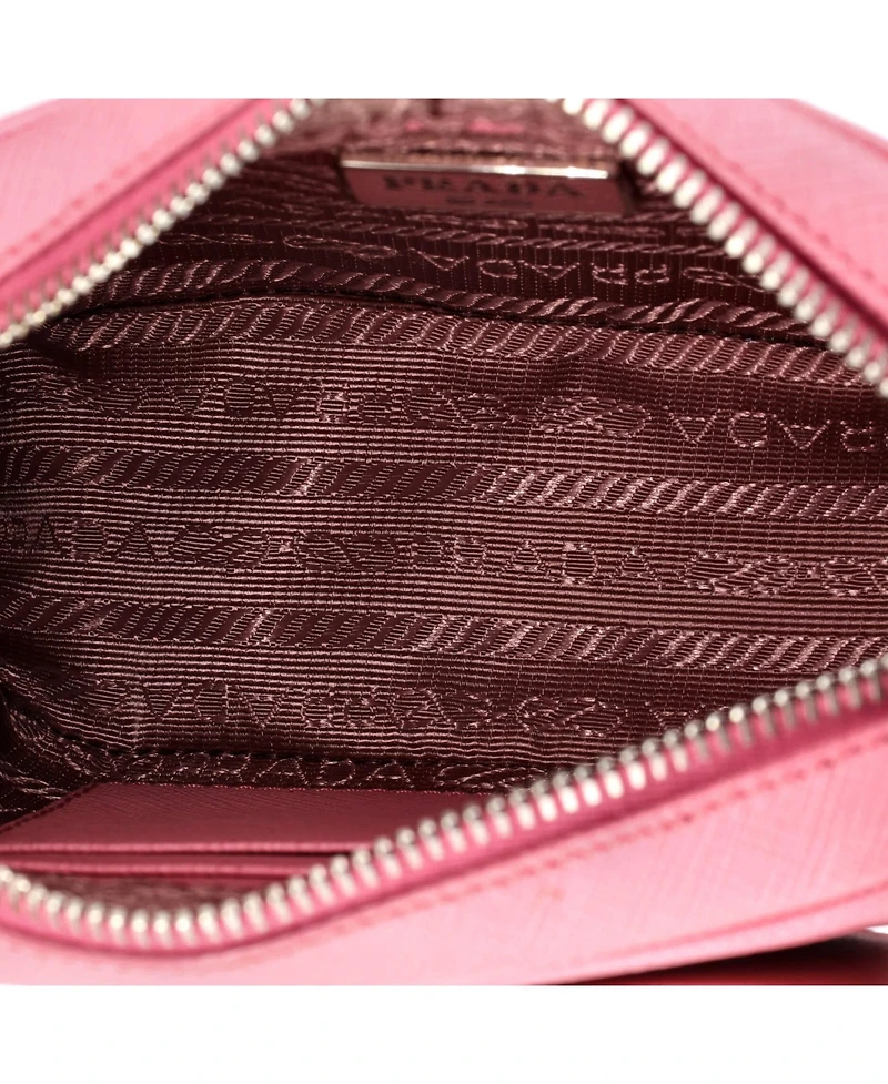 Pre-Owned Prada Mini Bow Camera Crossbody Bag Saffiano Leather