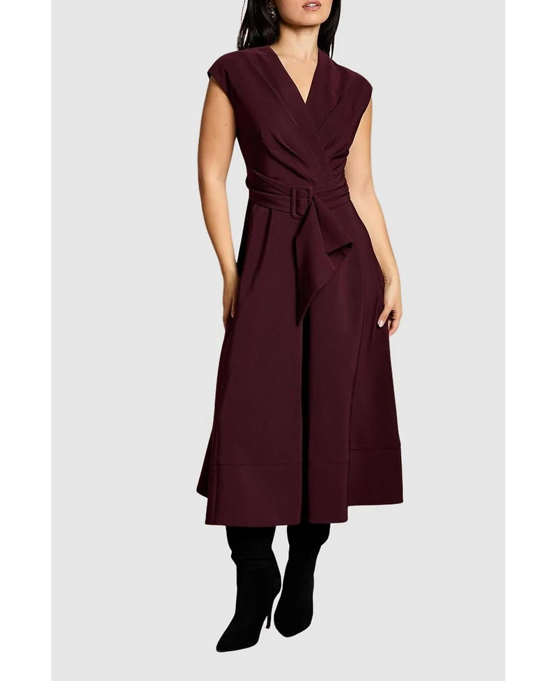 Coast Women's Belted Crepe Dress