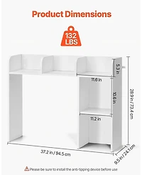 Gouun 2 Tier Desktop Bookshelf Hutch for Office or Dorm Desk