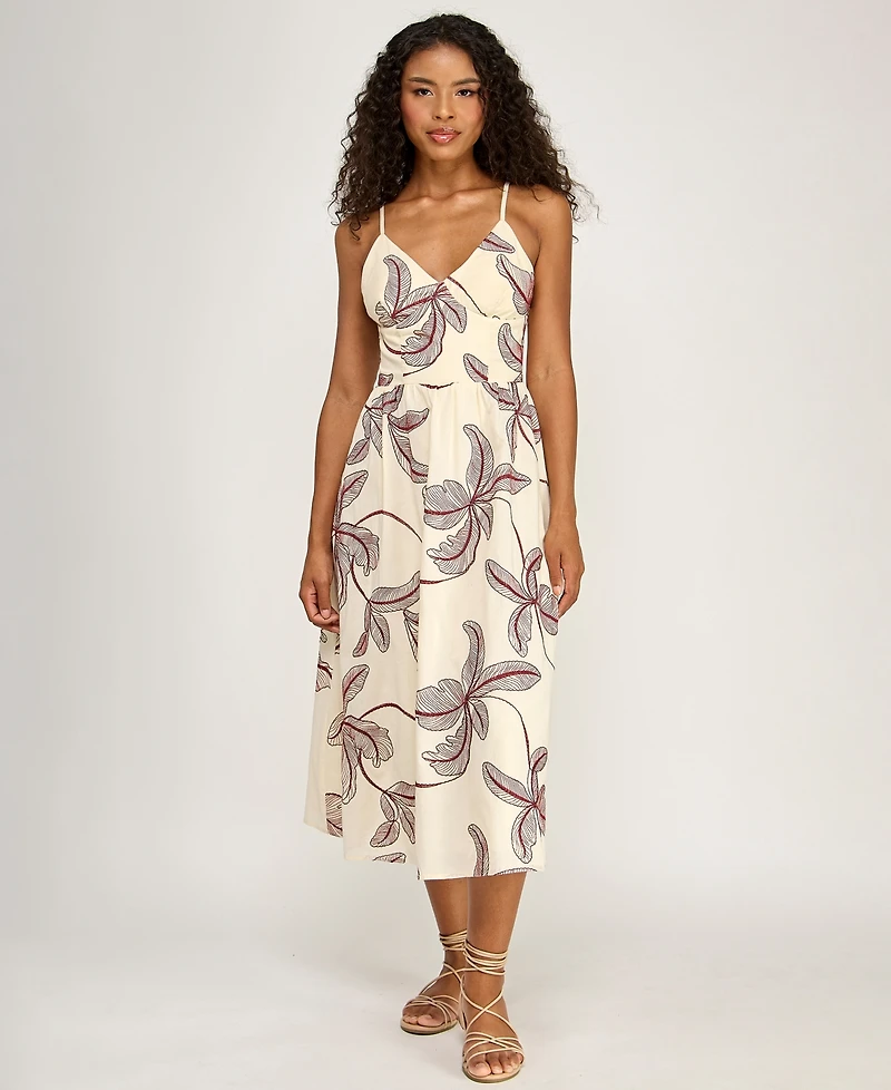 Seni & Cade Juniors' Embroidered Midi Dress