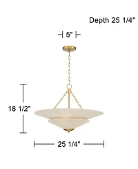 Possini Euro Design Griner Burnished Brass 3-Light Rope Chandelier