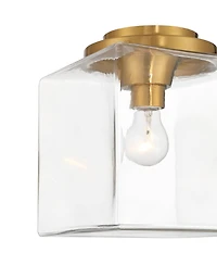 Possini Euro Design Lausanne Burnished Brass Modern Ceiling Light
