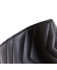 Pre-Owned Gucci Mini Gg Marmont Chain Wallet Matelasse Leather