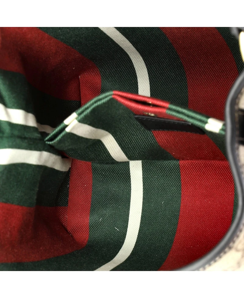 Pre-Owned Gucci Small Gg Emblem Bucket Bag Gg Coated Canvas