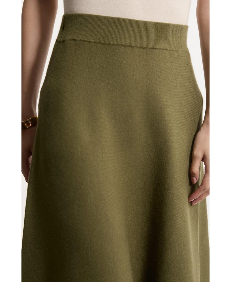 Karen Millen Women's Milano Knit Full Midi Skirt