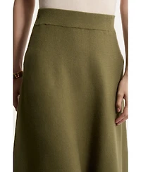 Karen Millen Women's Milano Knit Full Midi Skirt