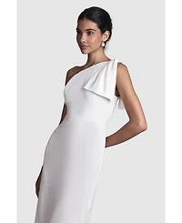 Coast Women's Bow One Shoulder Midi Wedding Dress