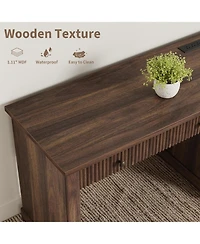 gaomon Modern Executive Desk with Charging Station, Usb-c/A and 6.56ft Cord