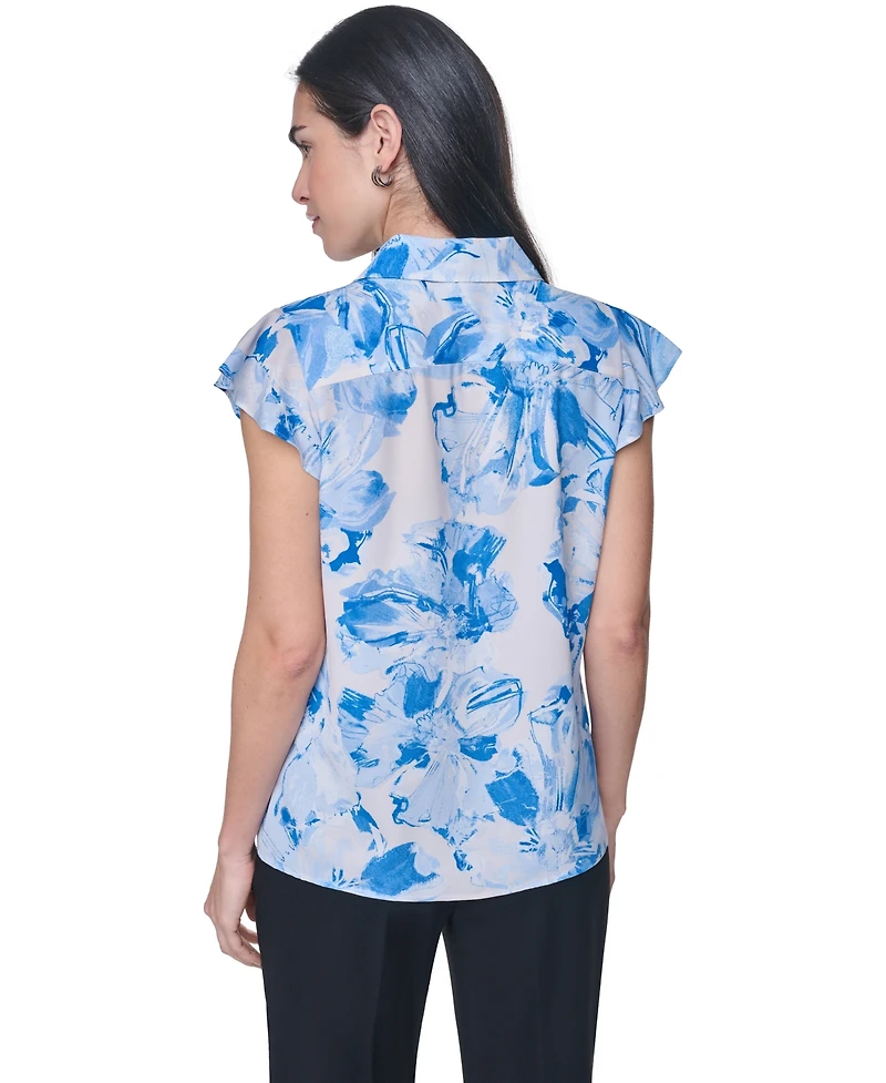 Calvin Klein Women's Collared Neck Top