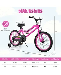 Slickblue Kids Bicycle with Led Lights, Training Wheels and Headlight